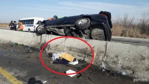 Kürdəmirdə ağır  qəza: Meyit bu hala düşdü (18+FOTOLAR)