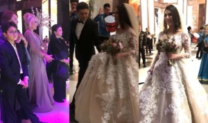 Fidan Qasımova ilə Nahidə Orucovanın övladlarının toyundan ilk görüntülər — VİDEO