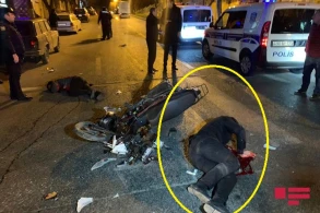 Bakının mərkəzində dəhşət: İnsanlar qan içərisində küçədə qaldı (18+VİDEO)