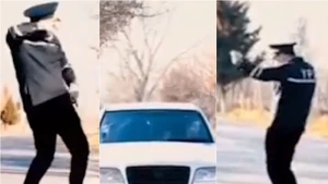 Azərbaycanda polisi təhqir edən gənclər küçə süpürdülər +VİDEO