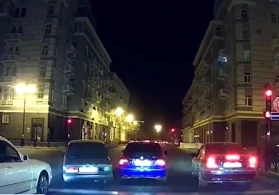 Bakının mərkəzində şok görüntü:"07"nin sürücüsü görün nə etdi