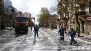 Prezident tapşırıq verdi: Bakıya koronavirusu məhv edən xüsusi maddə səpildi +VİDEO