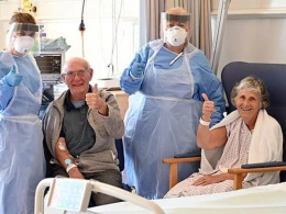 Əlli altı il birlikdə yaşayan ailə cütlüyü eyni gündə koronavirusdan sağalıb - FOTO