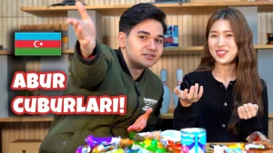 Koreyalı qıza Azərbaycan halvası verdilər,görün nə etdi