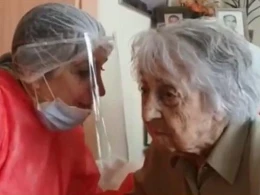 İspaniyanın ən yaşlı qadını koronavirusa qalib gəldi - VİDEO