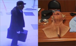 Film kimi qarət: Qoca kimi maskalandı... — VİDEO