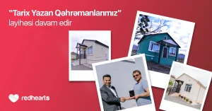Продолжается проект фонда Red Hearts по обеспечению индивидуальным жильем семей шехидов и ветеранов