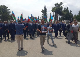 Birinci Qarabağ müharibəsinin şəhidi Akif Abbasov dəfn edildi - FOTO