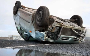 Bakıda ağır qəza: Avtomobil AŞDI - VİDEO&nbsp;