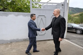 Prezident İlham Əliyev Xocalı rayonunun Badara kəndində olub 