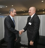 İlham Əliyev Yunanıstanın Baş naziri ilə görüşüb - FOTO&nbsp;