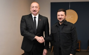 Prezident Zelenski ilə görüşdü - Fotolar 