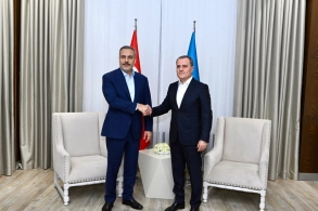 Ceyhun Bayramov Qəbələdə Hakan Fidanla görüşüb&nbsp;