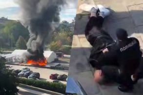 Belqradın mərkəzində bir nəfər terror aktı törədib