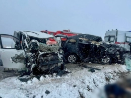 Rusiyada 5 nəfərin öldüyü qəzadan DƏHŞƏTLİ VİDEO&nbsp;