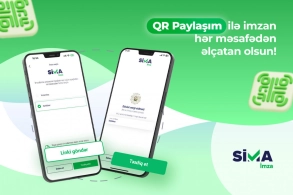 “SİMA İmza”nın yeni QR paylaşım funksiyası istifadəyə verilib&nbsp;