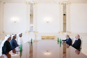 İlham Əliyev Birləşmiş Ərəb Əmirliklərinin bir sıra şirkətlərinin rəhbərlərini qəbul edib