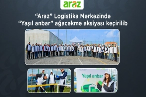 “Araz” Logistika Mərkəzində “Yaşıl anbar” ağacəkmə aksiyası keçirilib - FOTO 