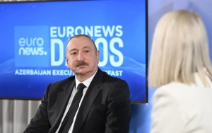Prezident Davosda “Euronews”a müsahibə verdi 