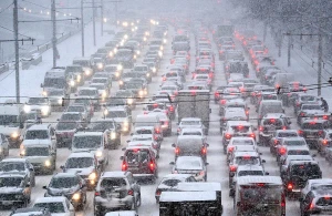 Güclü qar Moskva yollarını iflic edib&nbsp;