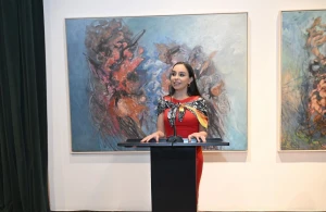 Leyla Əliyeva və Arzu Əliyeva Tiranada beynəlxalq incəsənət sərgisinin açılışında iştirak ediblər - FOTO&nbsp;