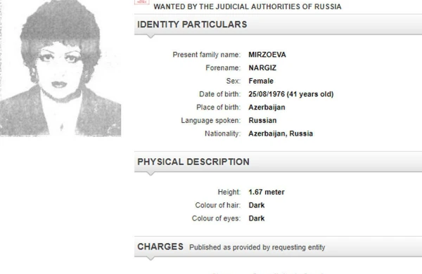 İnterpol 42 yaşlı azərbaycanlı qadını beynəlxalq axtarışa verdi