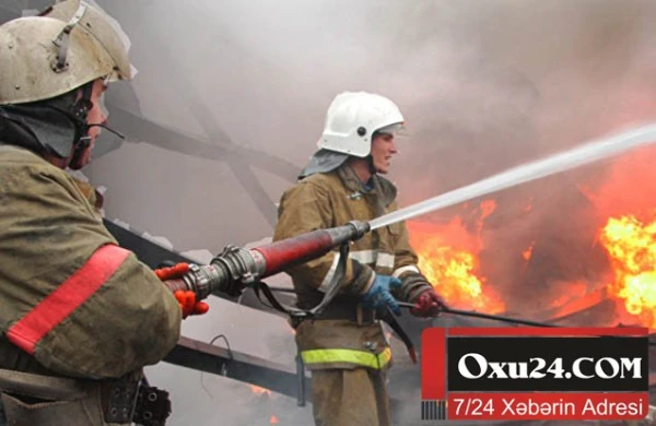 Pirşağıda sanatoriya yanır