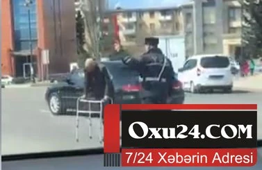 Azərbaycanda polis elə hərəkət etdi ki, ... ( VİDEO)