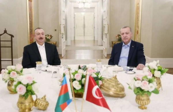 Ərdoğanla Əliyev birgə çay içdi - FOTOLAR