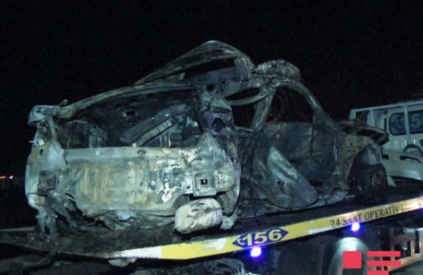 Sumqayıtda ağır qəza: Polis əməkdaşı yanıb öldü :