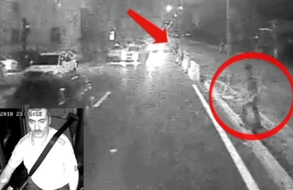 Bakıda dəhşətli anlar - Piyada avtobusun altında qaldı (VİDEO)