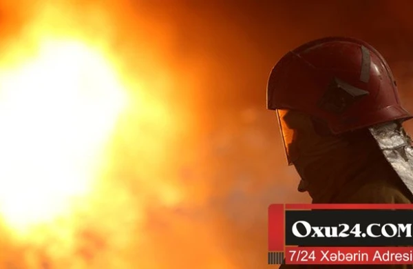 Sabirabadda ikimərtəbəli ev yanıb
