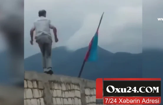 Hər kəs bu azərbaycanlının cəsarətindən danışır: Bayrağa sevgisi ilə düşmənə meydan oxuyan gənc danışdı -