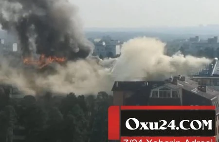 Moskvada dəhşətli yanğın: Vertolyotlar cəlb olundu