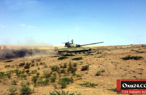 Azərbaycan ordusunun tank bölmələri təlimdə (FOTOLAR)