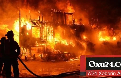 Bakıda yaşayış binasında yanğın olub - FHN