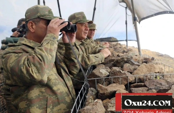 Müdafiə naziri yüksək dağlara qalxdı - Döyüş hazırlığını yoxladı (FOTOLAR)