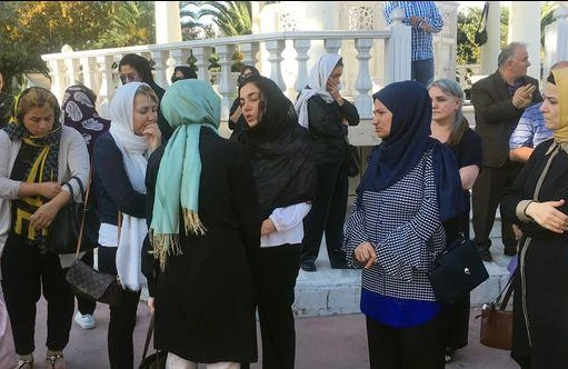 Sevil Nuriyeva həyat yoldaşının vida mərasimində - FOTO