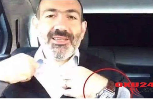 Paşinyan yenə qalmaqala düşdü - 50 min dollarlıq saatı ilə