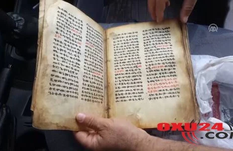 Ceyran dərisinə yazılmış cadu kitabı tapıldı - FOTOLAR