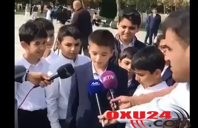 İlham Əliyevin nəvəsi telekanallara müsahibə verdi - VİDEO