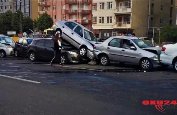 Gəncədə zəncirvari qəza: 6 avtomobil... - Xəsarət alanların adları məlum oldu