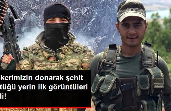 İki əsgərin donub Şəhid olduğu yerdən VİDEO