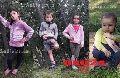 Evdə yanaraq ölən uşaqların FOTOLARI