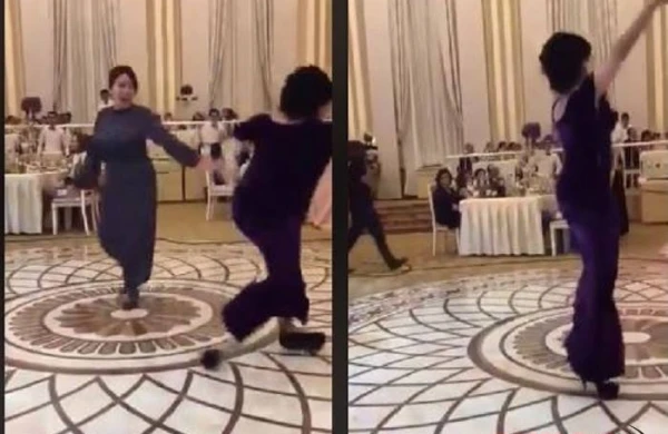 Toyda rəqs edən qızın başına iş gəldi -VİDEO