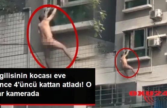 Evə gələn ər arvadını məşuquyla tutdu, oğlan çılpaq halda özünü eyvandan atdı - VİDEO