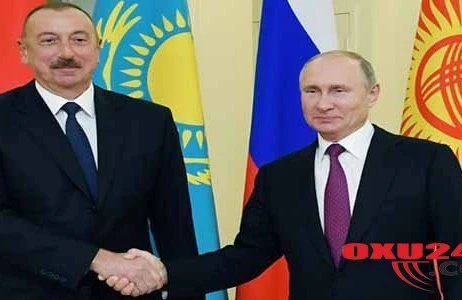 Putin Əliyevi kitabxanada qarşıladı (FOTOLAR)