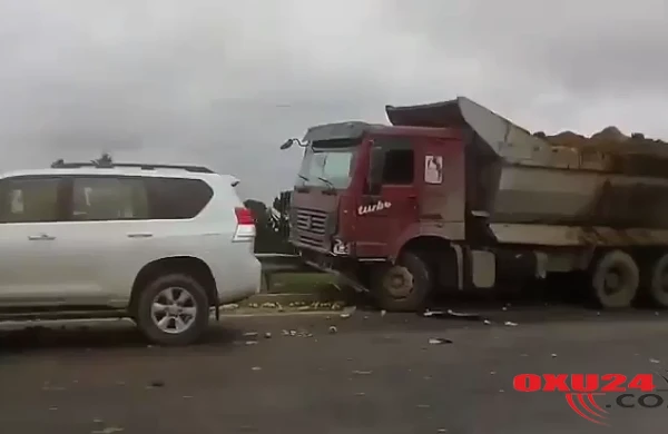 Aeroport yolunda dəhşət: 8 nəqliyyat vasitəsi toqquşdu