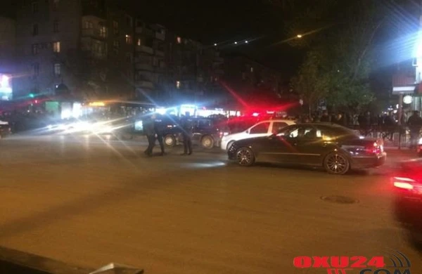 Bakıda avtomobil piyadalara çırpıldı - FOTO