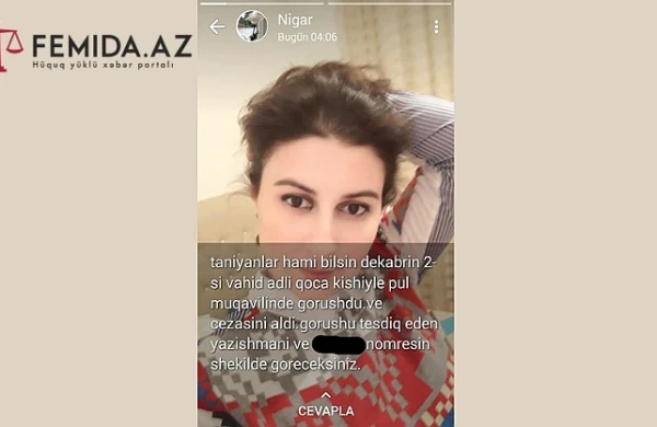 Azərbaycanda biabırçılıq: Keçmiş arvadının şəklini başqa kişilərə göndərdi və biabırçı sözlər yazdı  ( FOTOLAR + VİDEO)